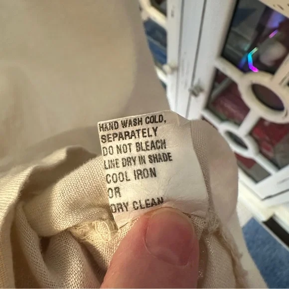 Alessia Bacini Made in Italy Linen Mini Neutral Dress Lightweight Breathable Air - Picture 8 of 8